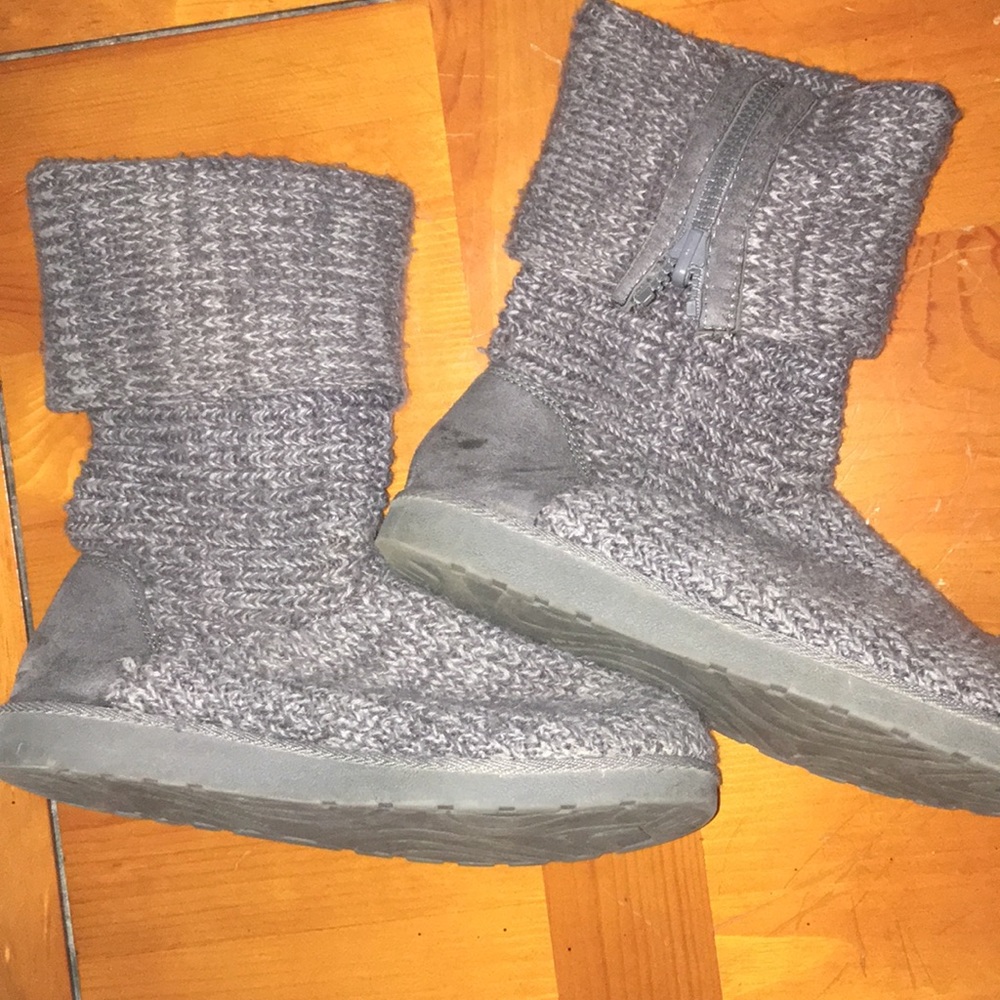 Gray boots